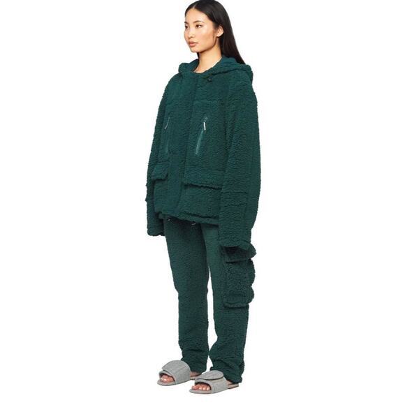 My Mum Made it Hooded Shag Utility Jacket - Aventurine - Picture 3 of 12